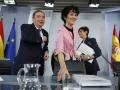 La portavoz del Gobierno, Elma Saiz, y los ministros Luis Planas e Isabel Rodríguez