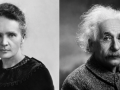 Montaje de los científicos Marie Curie y Albert Einstein