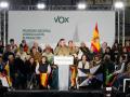 El presidente nacional de Vox, Santiago Abascal, participa en un acto público del partido en Ponferrada el martes