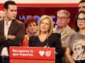 Imagen tomada este jueves de Pilar Bernabé en la sede del PSPV-PSOE