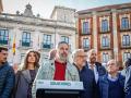 El presidente de Vox, Santiago Abascal, durante un acto de precampaña, a 22 de octubre de 2026, en Burgos (España).