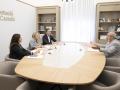 Marta Barrachina durante la reunión con Compromís