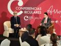 Imagen de Iván Redondo y Jesús Navarro tomada este jueves durante el acto organizado por la Cámara de Alicante