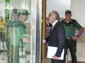 El alcalde de Algeciras, José Ignacio Landaluce, a su llegada al juzgado de Violencia sobre la Mujer para declarar como investigado
