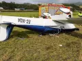 Avioneta volcada