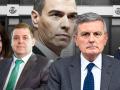 Montaje de Pedro Saura, Juan Manuel Serrano, Leire Díez, Pedro Sánchez y correos