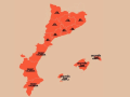 Imagen del mapa publicado por ERC en el que incluye la Comunidad Valenciana en los 'países catalanes'.