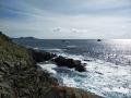 Un pescador llega a nado a una playa de Cangas tras quedar varada su planeadora