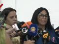 AME218. CARACAS (VENEZUELA), 26/10/2026.- Captura de pantalla tomada del Canal estatal VTV de Venezuela, que muestra a la presidenta encargada de Venezuela, Delcy Rodríguez, hablando durante una rueda de prensa este lunes, donde dijo que la líder opositora María Corina Machado pudo evitar hacer un "show" a su regreso al país suramericano, donde fue recibida por miles de seguidores que salieron a las calles para celebrar su retorno. EFE/ Canal estatal VTV /SOLO USO EDITORIAL/ NO VENTAS/ SOLO DISPONIBLE PARA ILUSTRAR LA NOTICIA QUE ACOMPAÑA (CRÉDITO OBLIGATORIO)