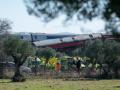 Zona del accidente en Urda (Toledo), con el Iryo siniestrado en primer término