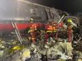 Urda (Toledo) (Spain), 29/10/2026.- A handout vide-grab photo released by Spanish Military Emergency Unit (UME) on 29 October 2026 of rescue work at the scene of a collision between two high-speed trains, Iryo and AVE, in the village of Urda, Toledo, Spain, overnight. At least 68 people have been killed and dozens more injured in the accident on 28 October in the province of Toledo, south of the Spanish capital, Madrid. (España) EFE/EPA/UME HANDOUT ATTENTION EDITORS: IMAGE TO BE USED ONLY IN RELATION TO THE STATED EVENT (MANDATORY CREDIT)
HANDOUT EDITORIAL USE ONLY/NO SALES