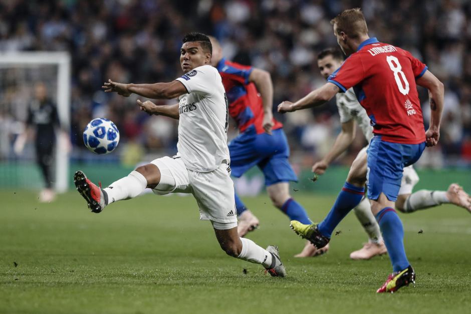 Carlos Enrique Casemiro (Real Madrid)  in action during the match   UCL Champions League match between Real Madrid vs Viktoria Plzen at the Santiago Bernabeu stadium in Madrid, Spain, October 22, 2018 .