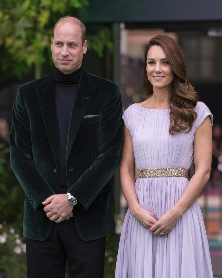 Britain's Prince William and Kate Middleton, Duchess of Cambridge at Earthshot Prize Awards Ceremony  in London on Sunday Oct. 17, 2021.