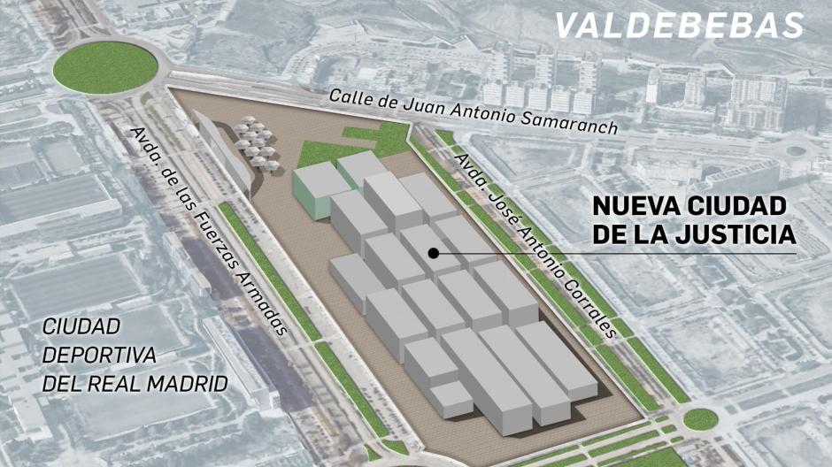 Proyecto de la Nueva Ciudad de la Justicia de la Comunidad de Madrid, en Valdebebas