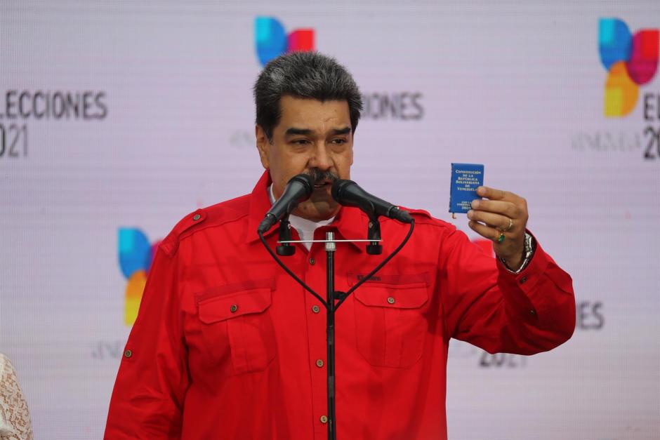 El presidente venezolano interviene ante los medios durante la jornada de elecciones locales y regionales
