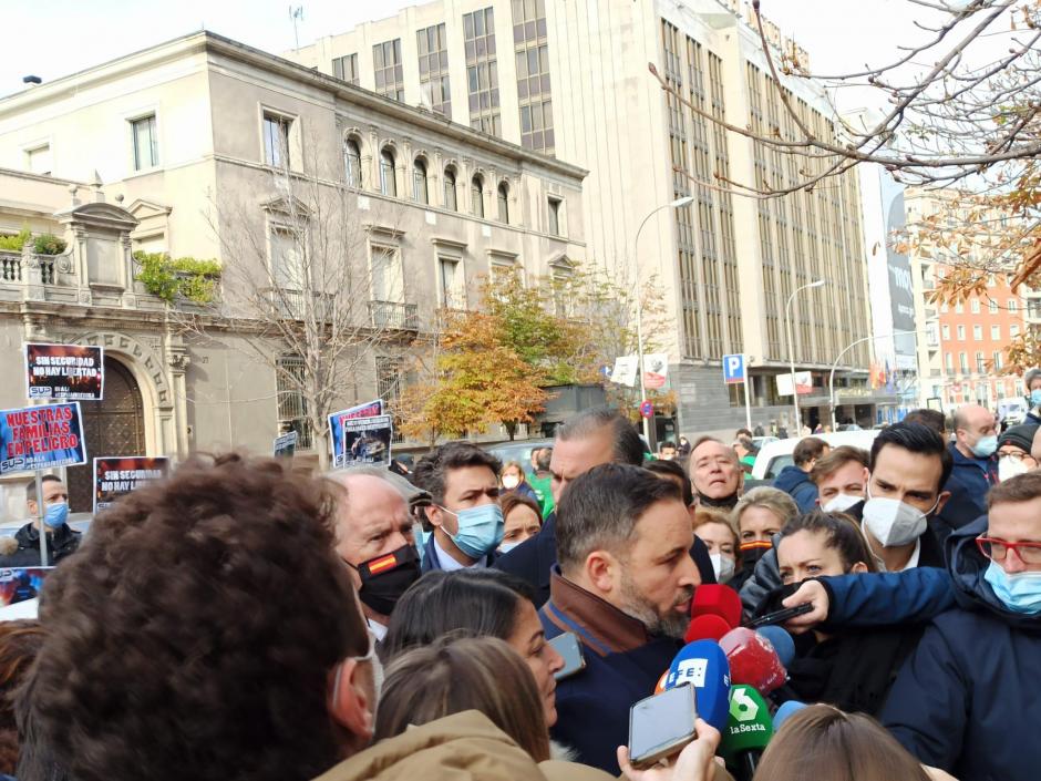 Santiago Abascal en la manifestación