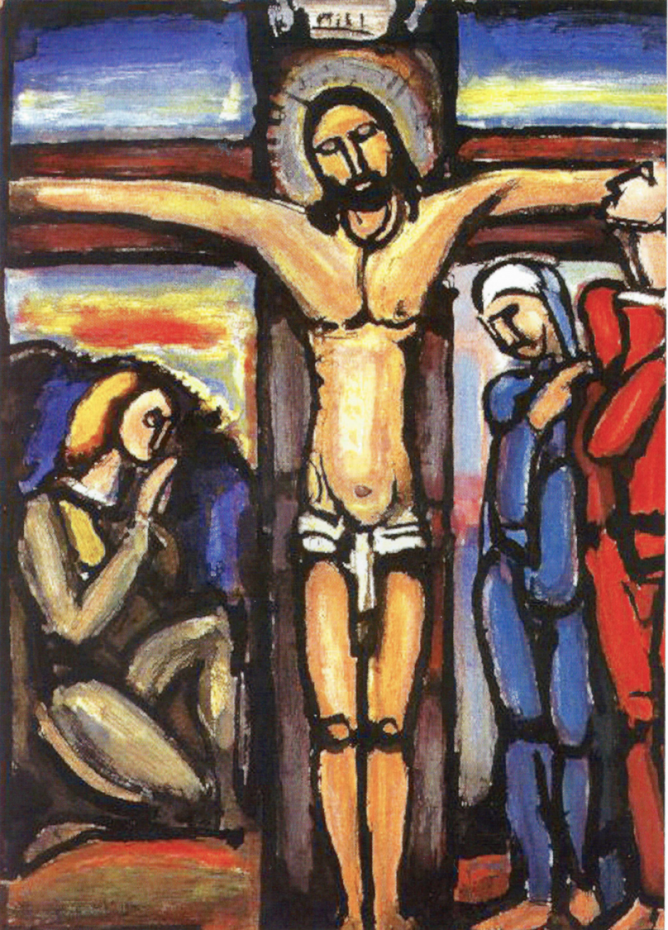 Christ sur la Croix, obra de Rouault, expuesta en Villa Flora, Winterthur (Suiza)