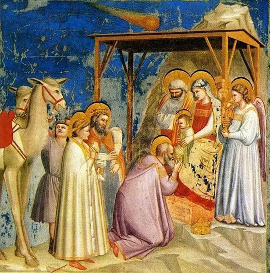 Adoración de los Reyes Magos de Giotto