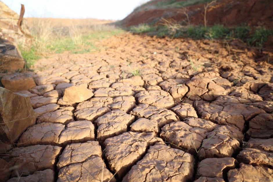 Evidencias de sequía en el Embalse de La Vega del Jabalón