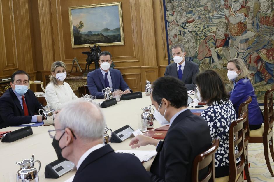 El Rey preside el Consejo de Seguridad Nacional extraordinario, convocado por Pedro Sánchez