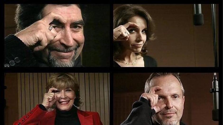 Joaquín Sabina, Ana Belén, Concha Velasco y Miguel Bosé fueron algunos de los artistas que se manifestaron por el "No a la guerra"