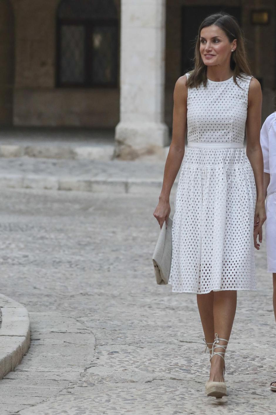 Spanis Queen Spain Letizia during a summer photo session at AlmudainaPalace, Mallorca, on Sunday 29 July 2018.