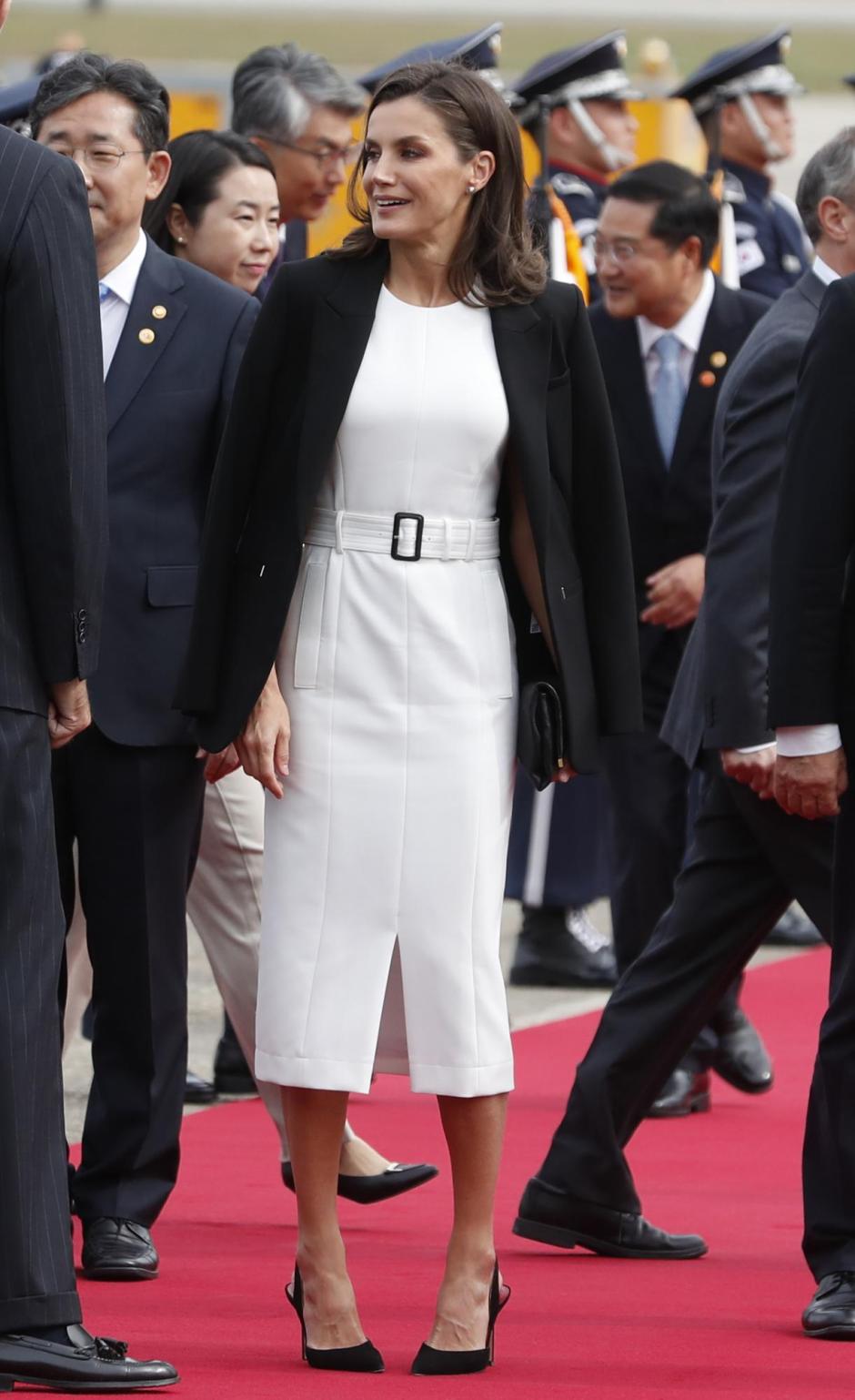 Spanish Queen Letizia Ortiz during a hearing with the representation of the members of association “ Nuevo Futuro” in the ZarzuelaPalace in Madrid, on Tuesday, 10 July 2018