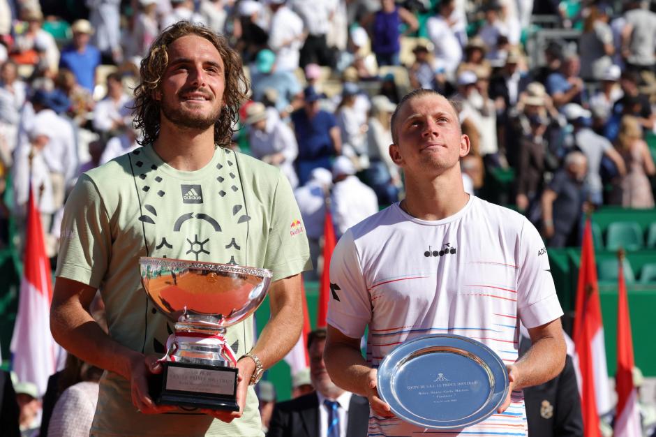 Stefanos Tsitsipas y Alejandro Davidovich Fokina, campeón y finalista, respectivamente, del último Masters 1000 disputado en Montecarlo