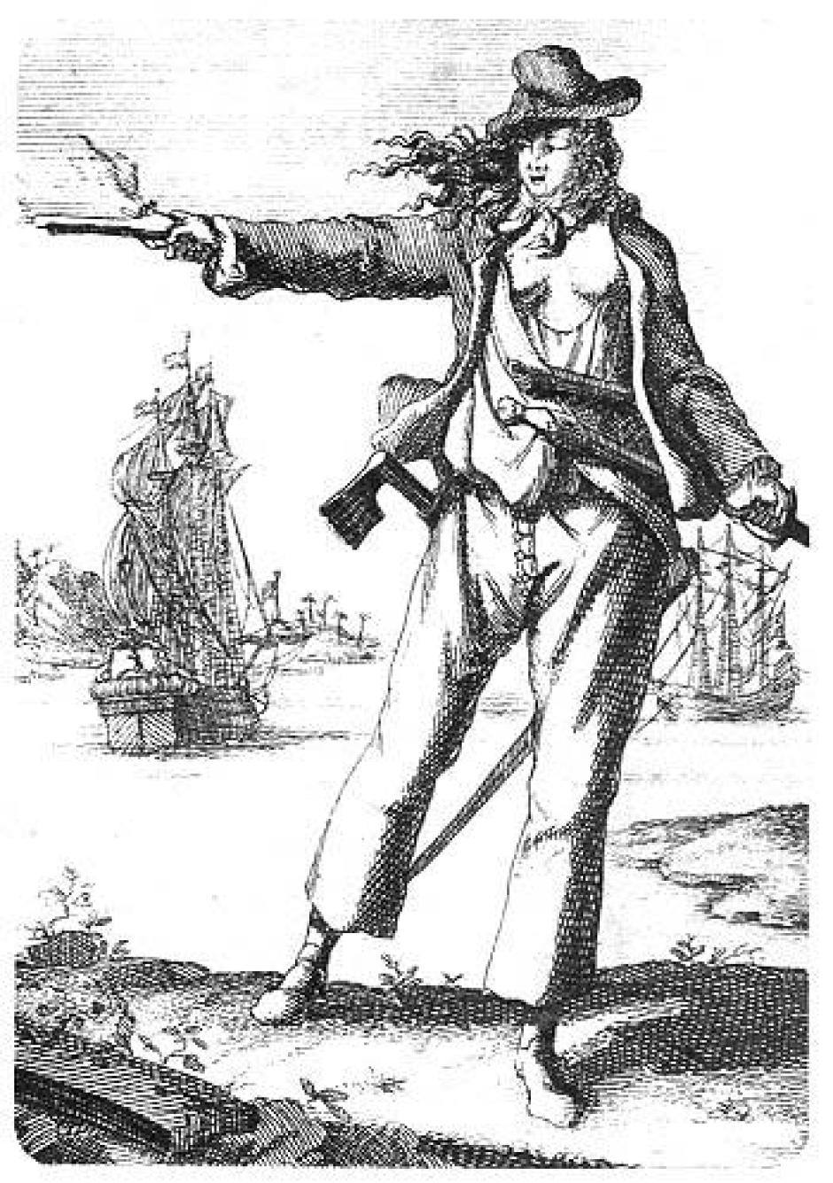 Grabado de Anne Bonny