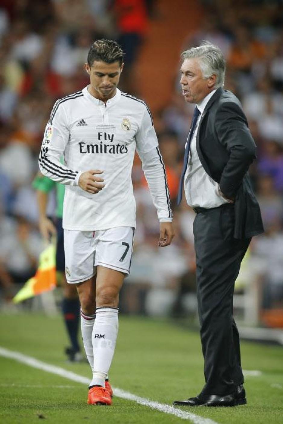 Cristiano y Ancelotti durante la primera etapa del italiano en el Real Madrid