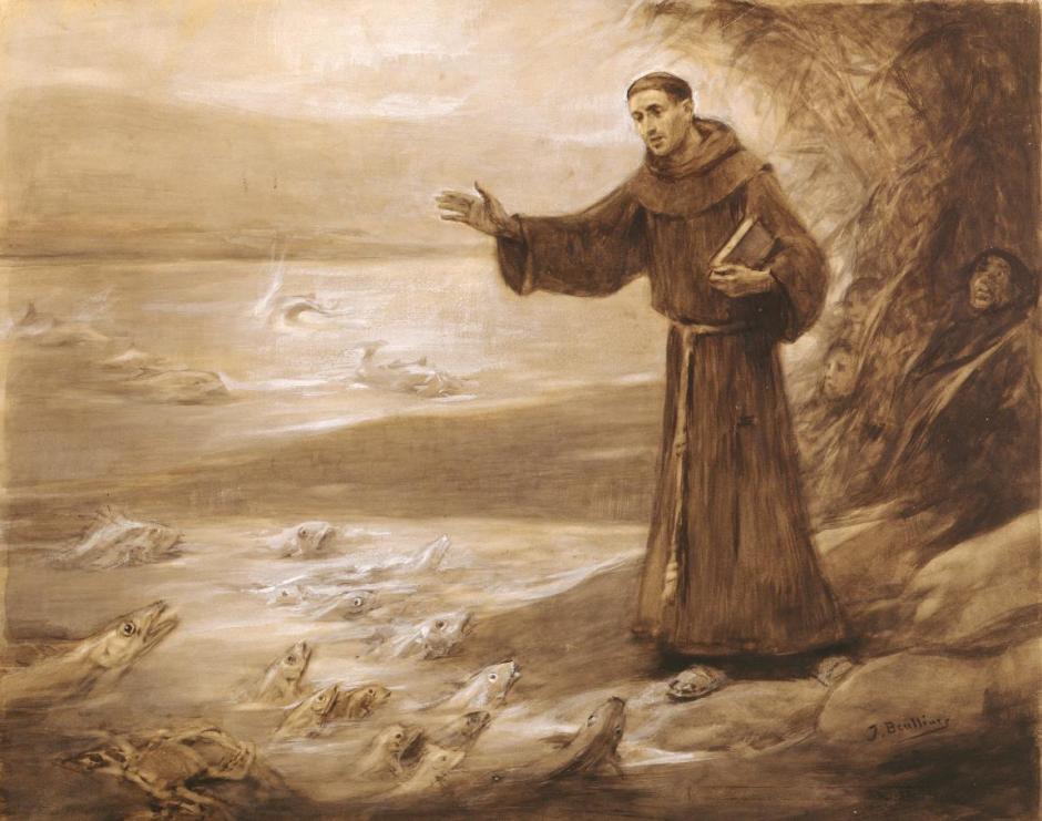 'San Antonio de Padua predicando a los peces' obra del pintor valenciano
