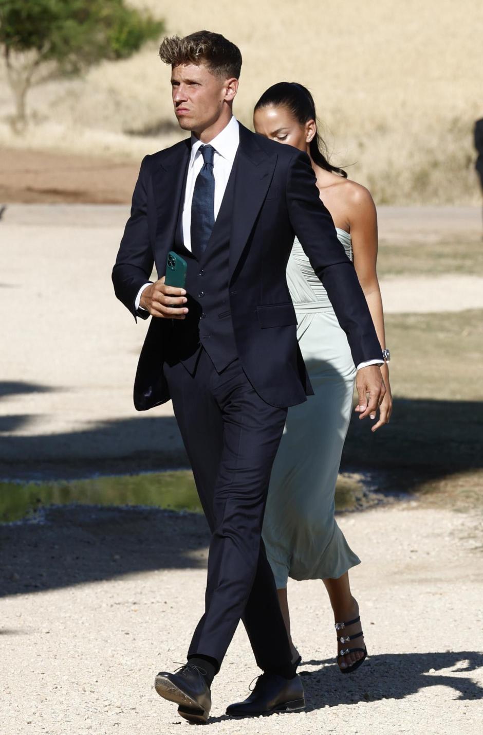 Marcos Llorente, a su llegada a la boda de Dani Carvajal este 24 de junio de 2022