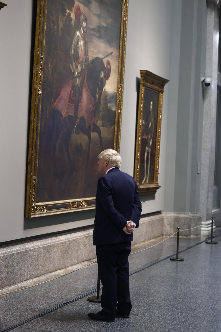 British Prime Minister Boris Johnson at the Museo del Prado during 32 edition of NATO (OTAN) summit in Madrid on 29 June 2022, Spain, Madrid