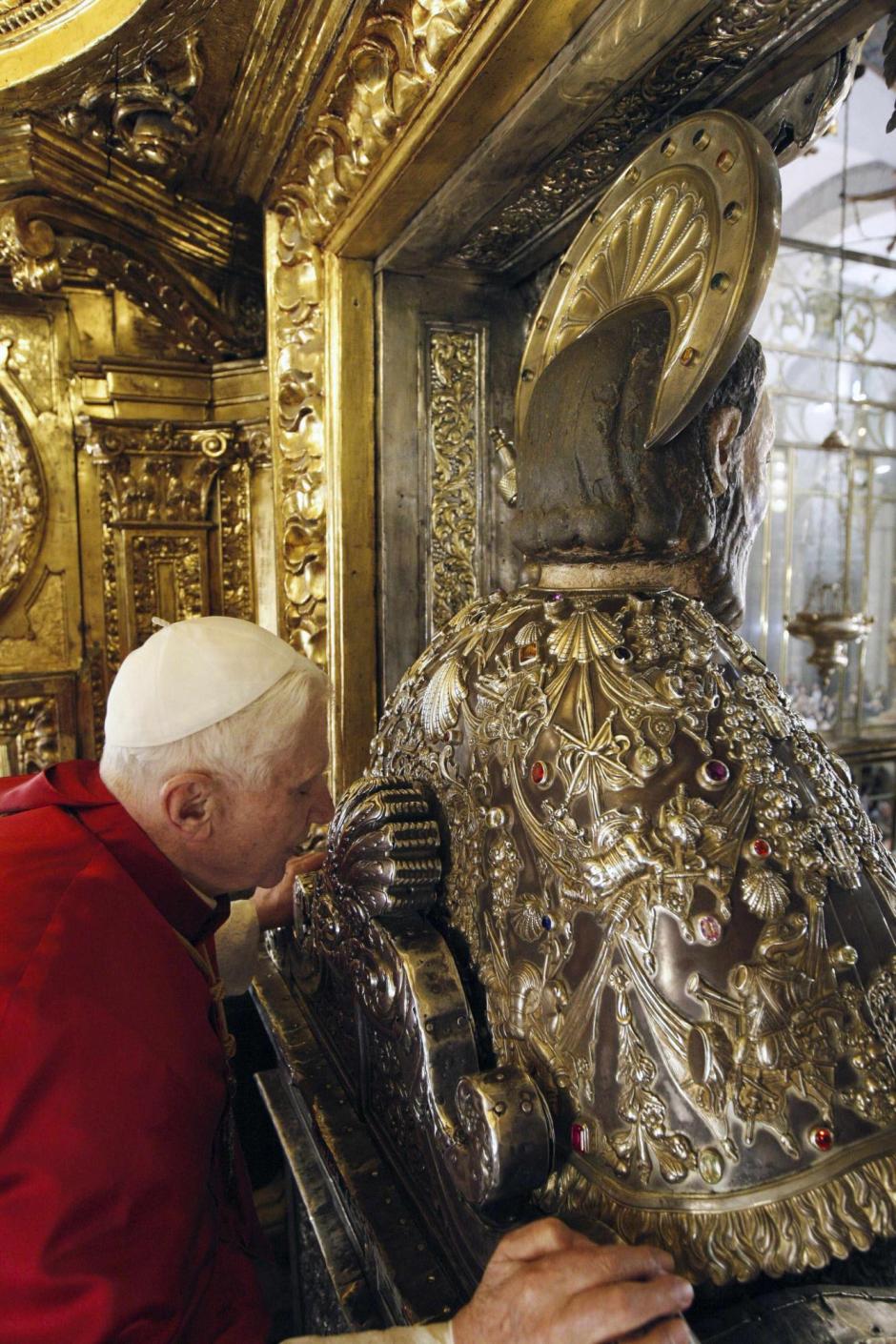 El Papa Benedicto XVI en su visita a Santiago de Compostela en 2010