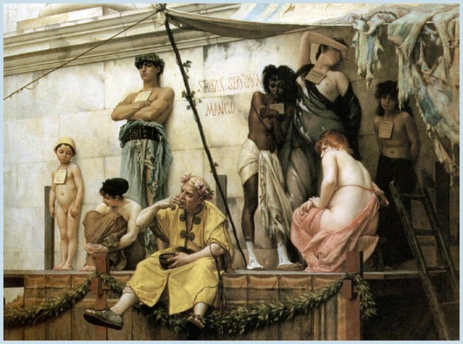 El mercado de esclavos, de Gustave Boulanger (1882)