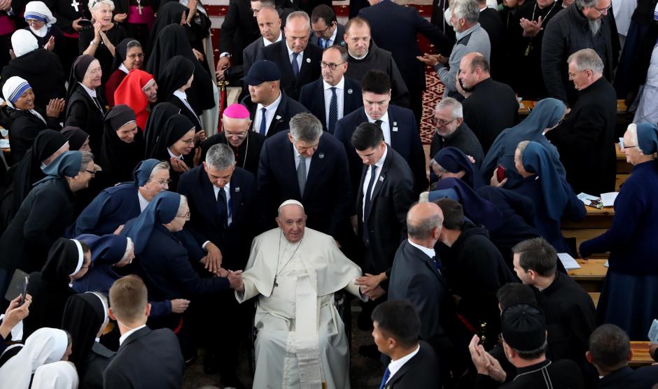El Papa Francisco, en la reunión de este jueves 15 de septiembre con religiosos y representantes del clero en Kazajistán