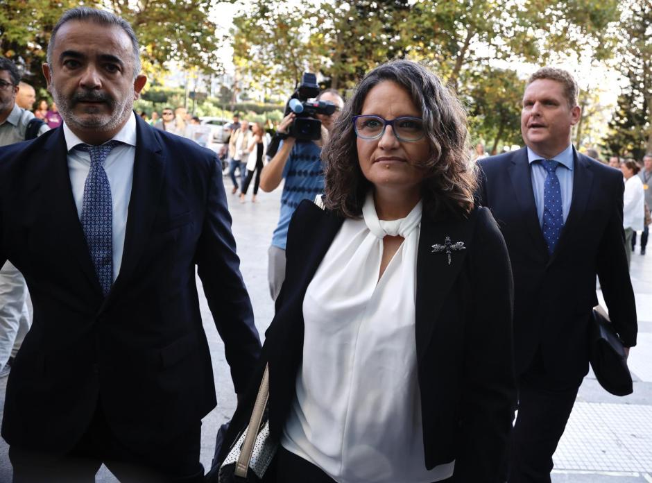Monica Oltra, exvicepresidenta de la Generalitat valenciana, ha su llegada a los juzgados para declarar como investigada por un presunto delito de encubrimiento de abusos sexuales