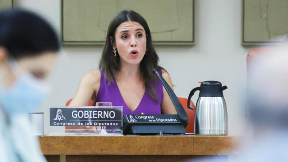 Irene Montero, durante una comparecencia en la comisión de Igualdad