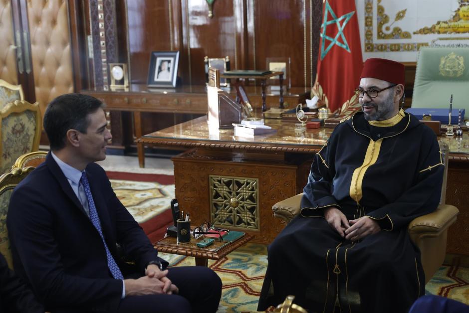 El presidente del Gobierno español, Pedro Sánchez, se reúne con el Rey Mohamed VI de Marruecos