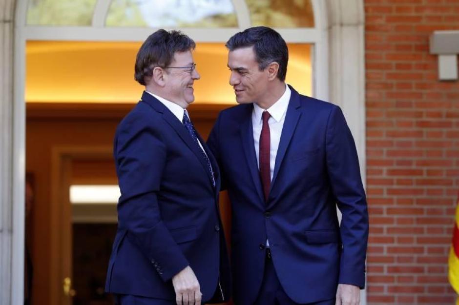 Pedro Sánchez y Ximo Puig, en La Moncloa