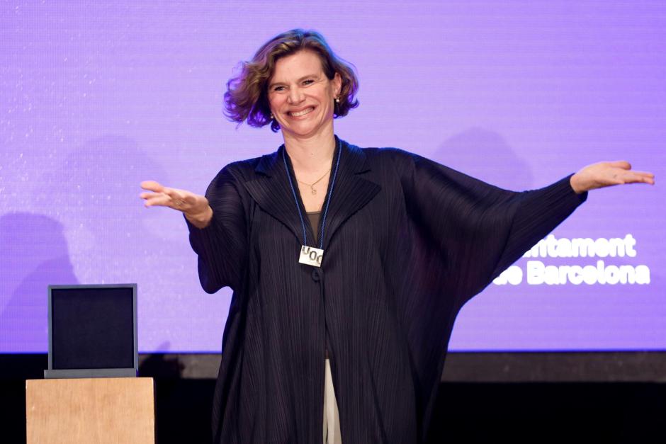 La economista Mariana Mazzucato, en un acto de la Universidad Oberta de Cataluña (UOC)