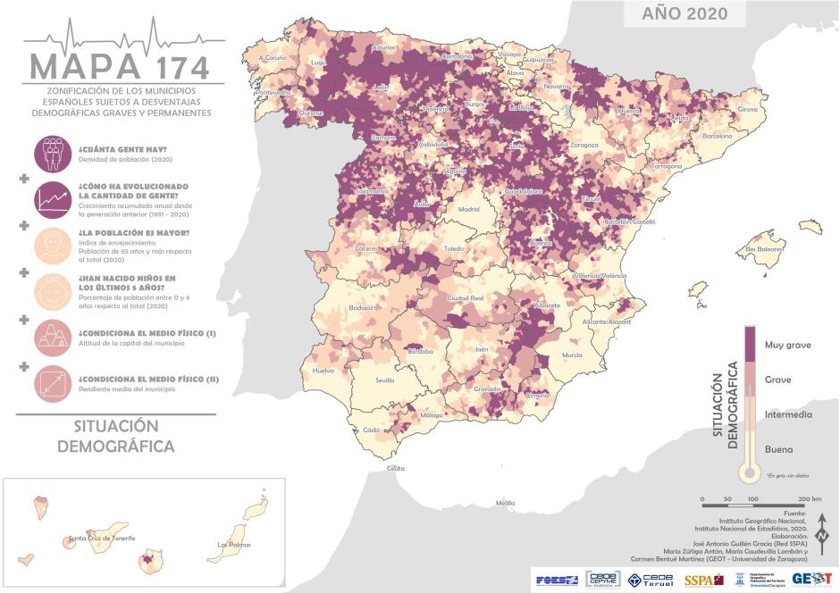 Zonificación de los municipios españoles sujetos a desventajas demográficas graves y permanentes