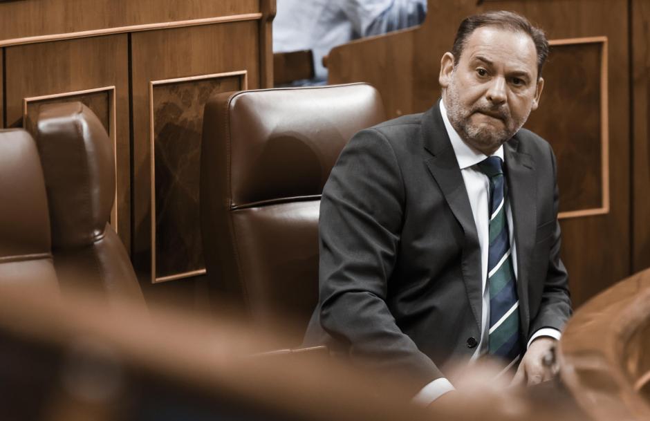 El exministro José Luis Ábalos en el Congreso de los Diputados