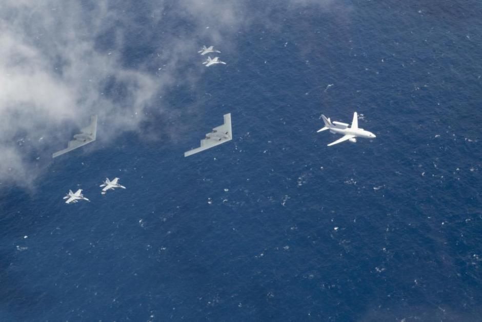 Aeronaves de la fuerza aérea de EE.UU. sobrevolando el Indo Pacífico 2