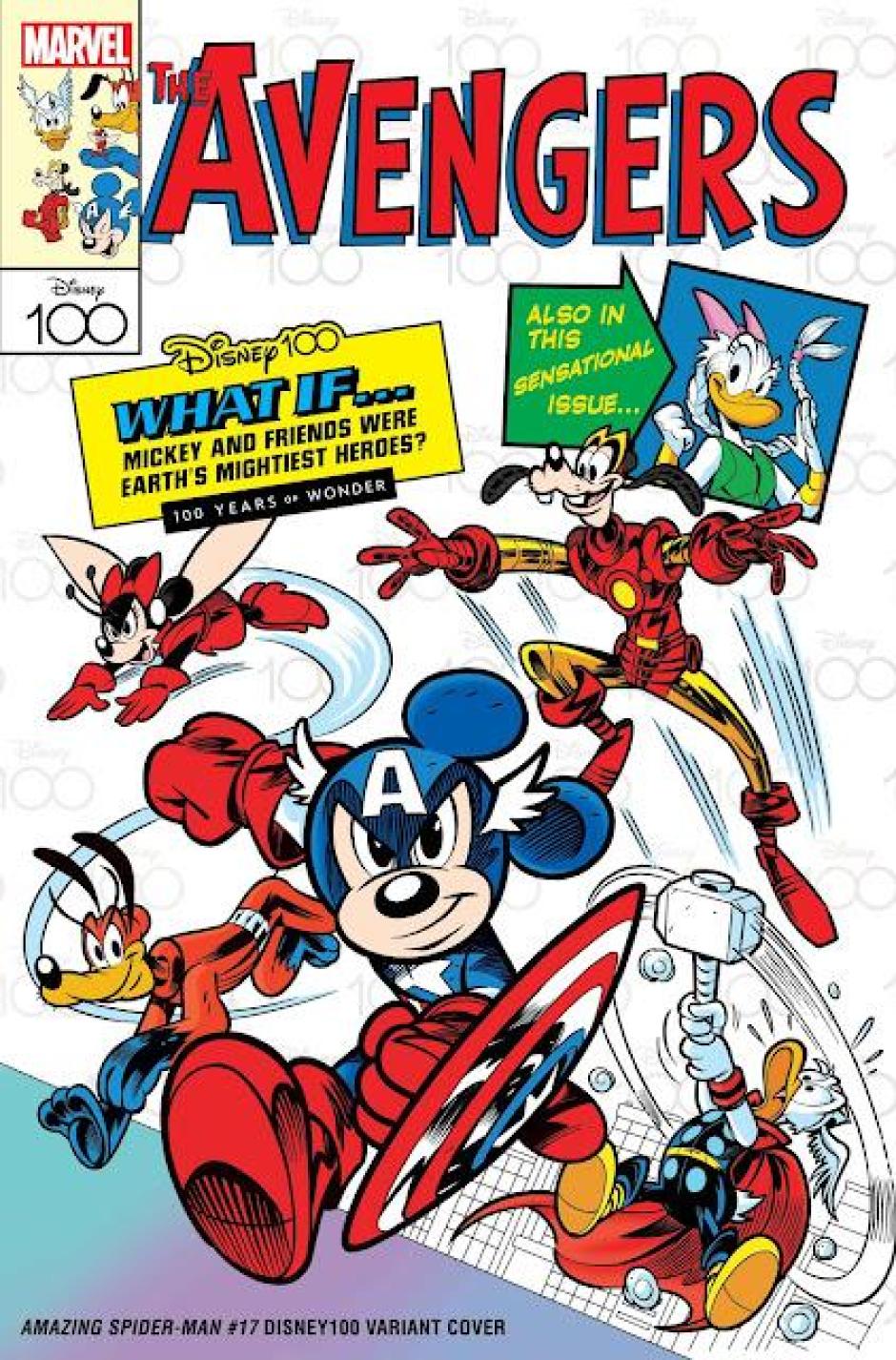 Mickey Mouse como Capitán América o Goofy como Iron Man, uno de los guiños de Marvel a Disney en su 100 aniversario