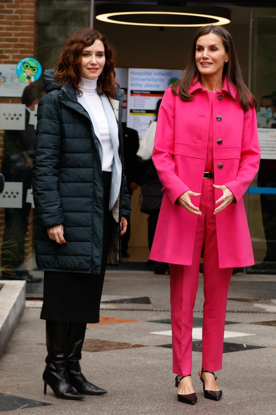 Spanish Queen Letizia during a visit to NiñoJesus Hospital for Yo Cuento Project in Madrid on Wednesday, 21 December 2022.