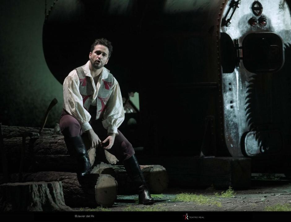 Xabier Anduaga en su papel de Elvino en 'La Sonámbula', en el Teatro Real