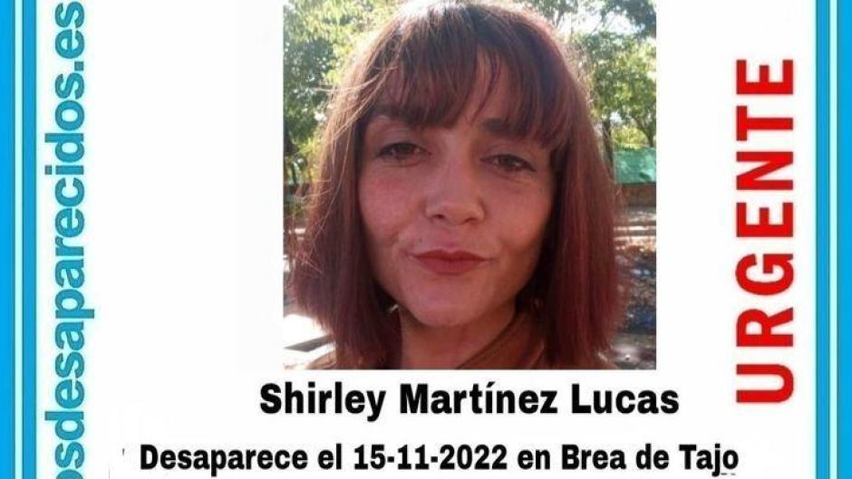 Cartel de búsqueda de la mujer desaparecida en Brea de Tajo, cuyo cadáver ha sido identificado