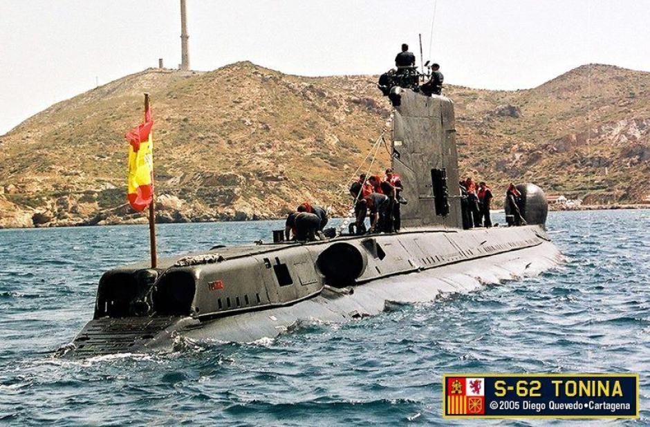 Imagen del submarino Tonina S-62 de Navantia