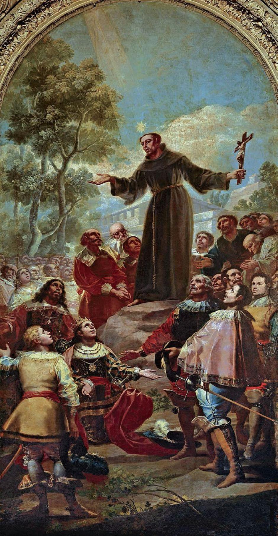 San Bernardino de Siena predicando ante Alfonso V de Aragón, de Francisco de Goya